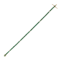 Emerald tennisbracelet with diamond model B011019